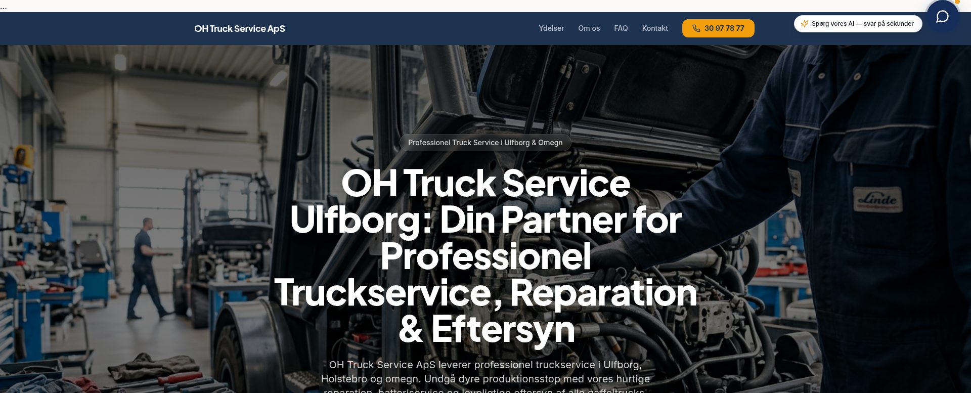 OH Truck hjemmeside